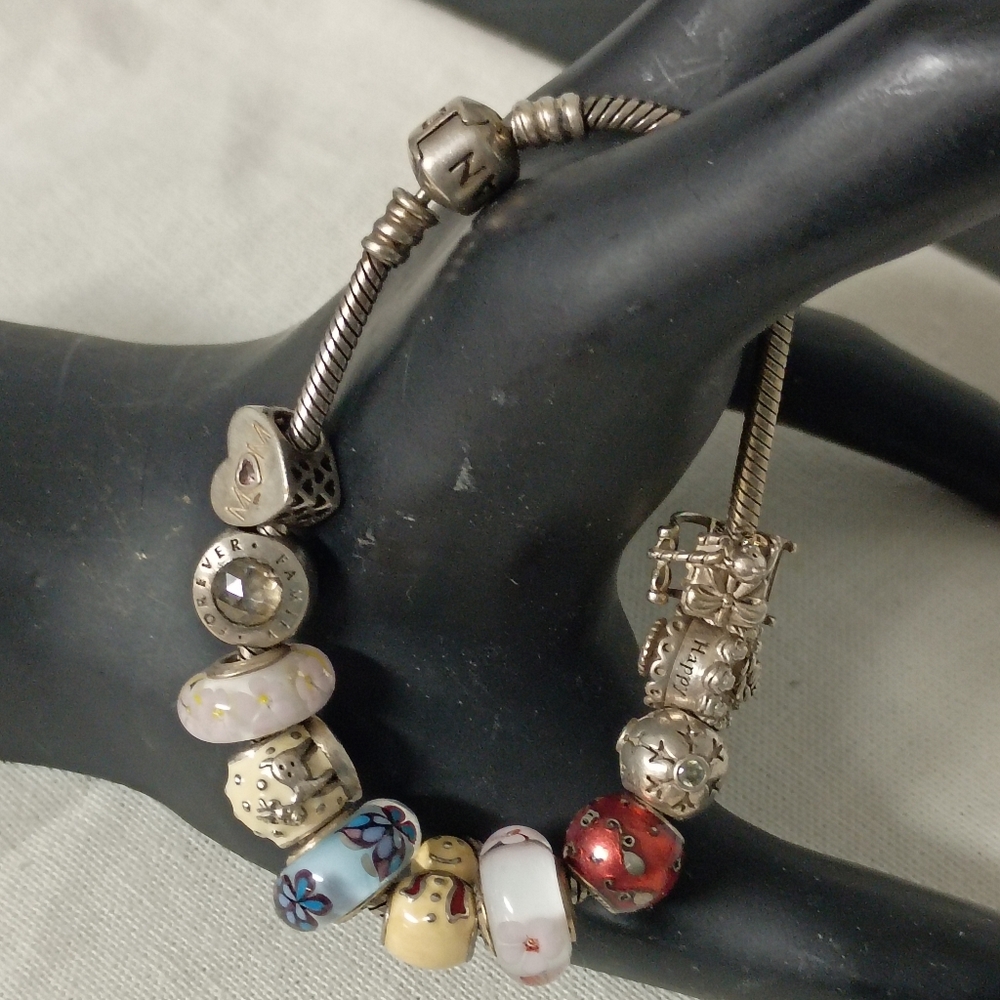 ❤️11 PANDORA ALE925 Charm Bracelet CHRISTMAS MOM BIRTHDAY FOREVER+Pandora Box
